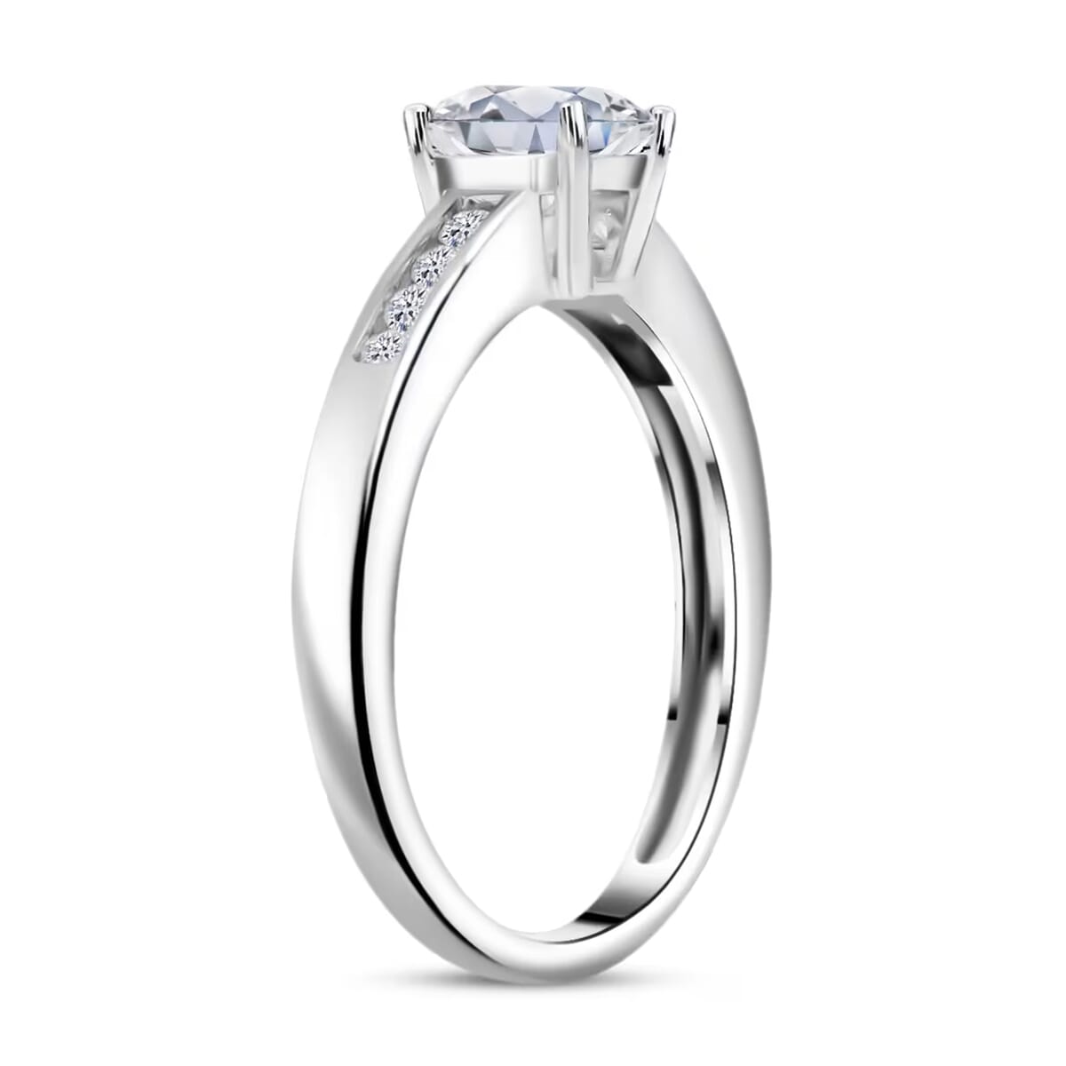 14K White Gold Luxuriant Lab Grown Diamond G-H SI Ring (Size 7.0) 1.25 ctw image number 8