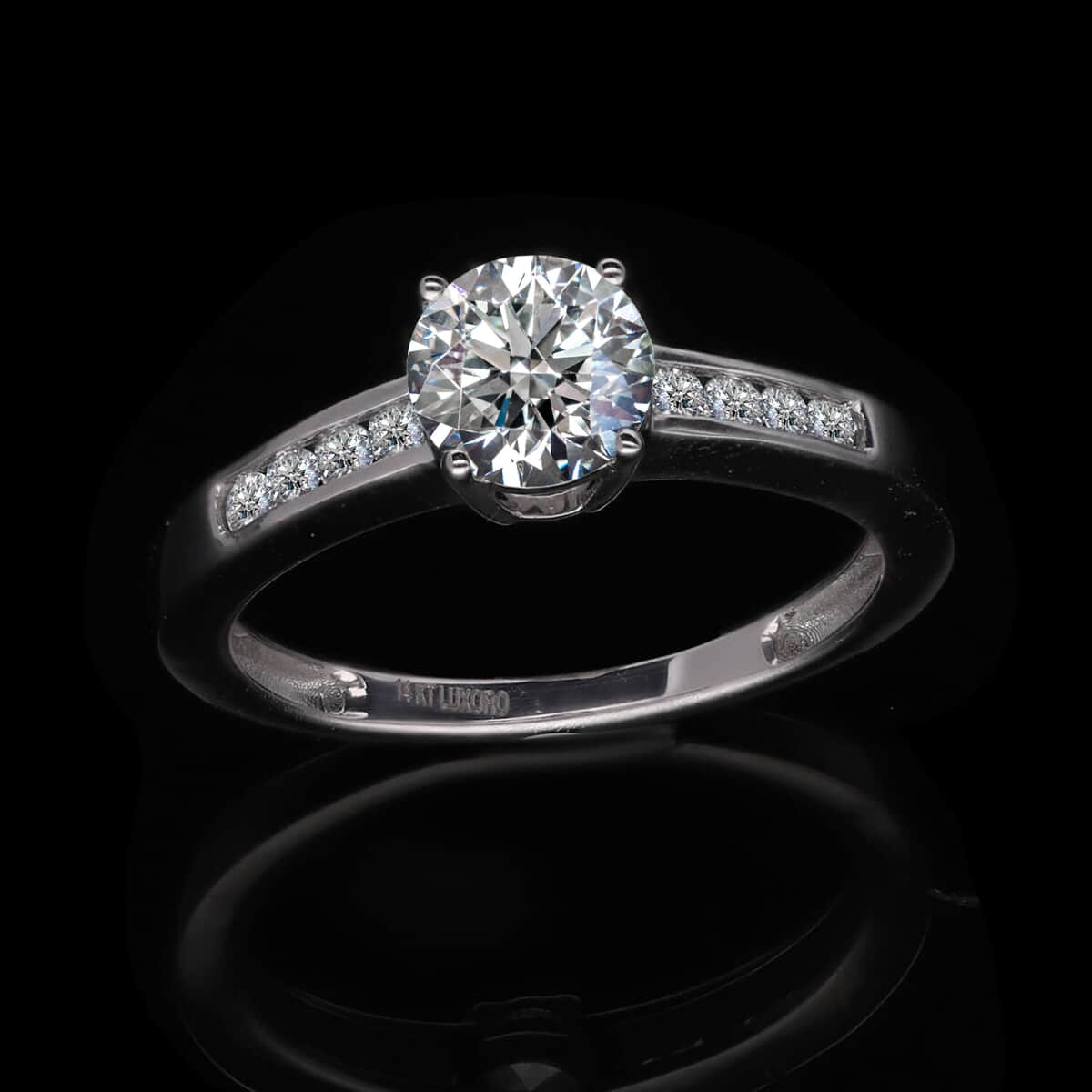 14K White Gold Luxuriant Lab Grown Diamond G-H SI Ring (Size 8.0) 1.25 ctw image number 1