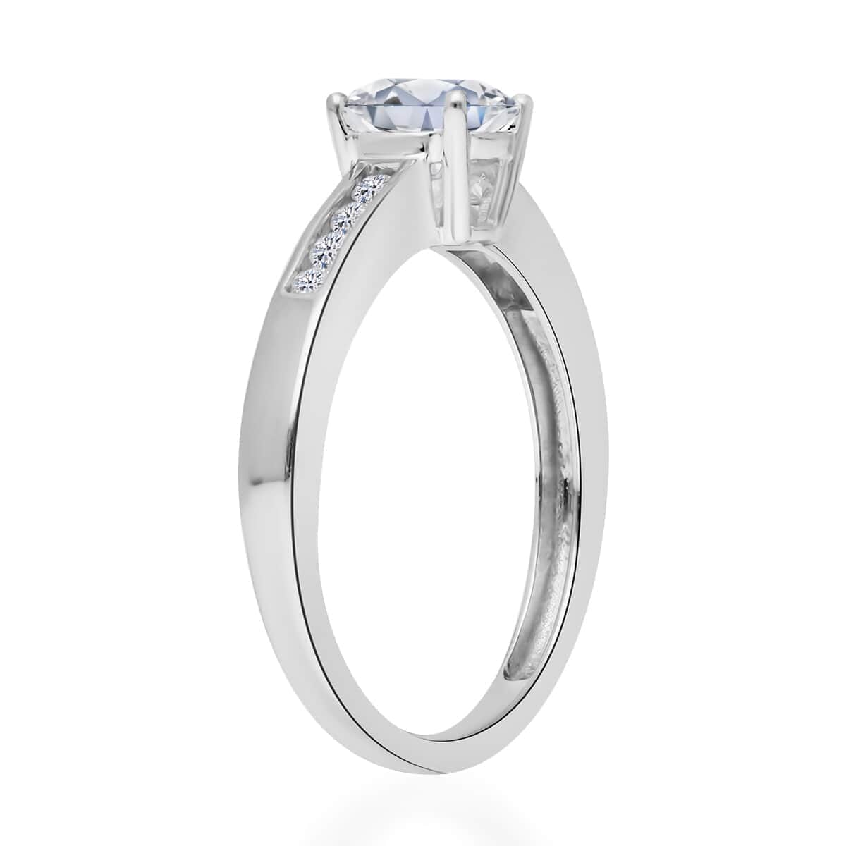 14K White Gold Luxuriant Lab Grown Diamond G-H SI Ring (Size 8.0) 1.25 ctw image number 3