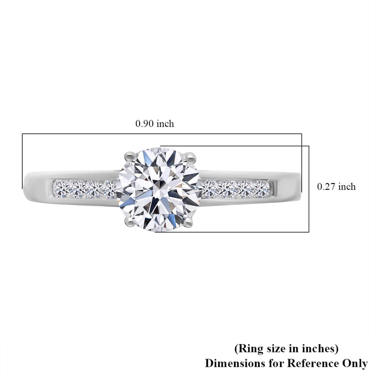 14K White Gold Luxuriant Lab Grown Diamond G-H SI Ring (Size 8.0) 1.25 ctw image number 5