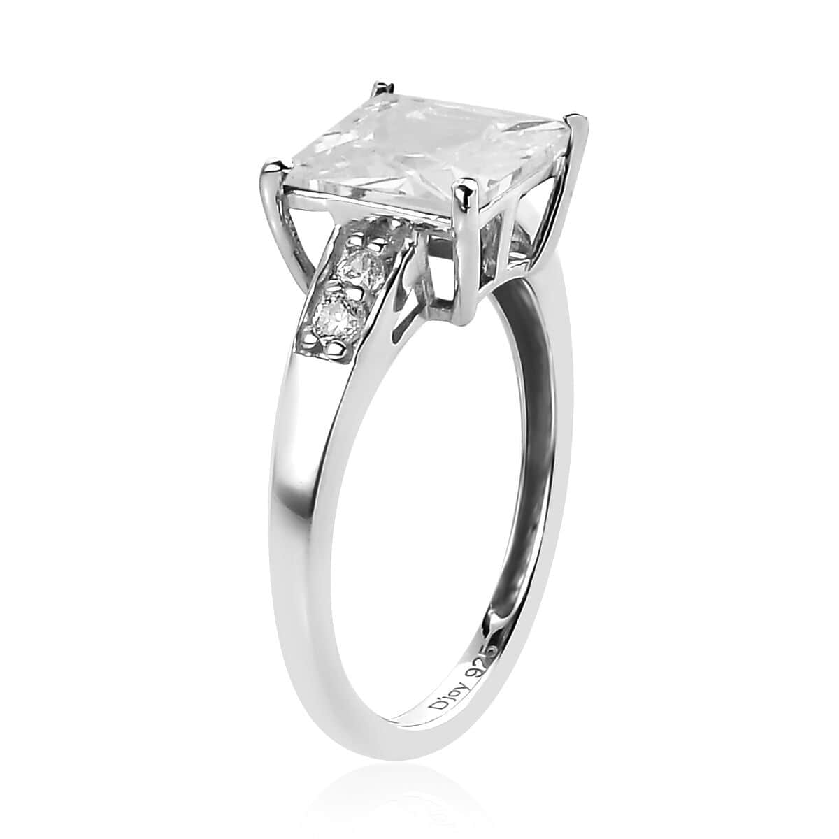 Simulated White Diamond Ring in Sterling Silver (Size 10.0) 4.50 ctw image number 3