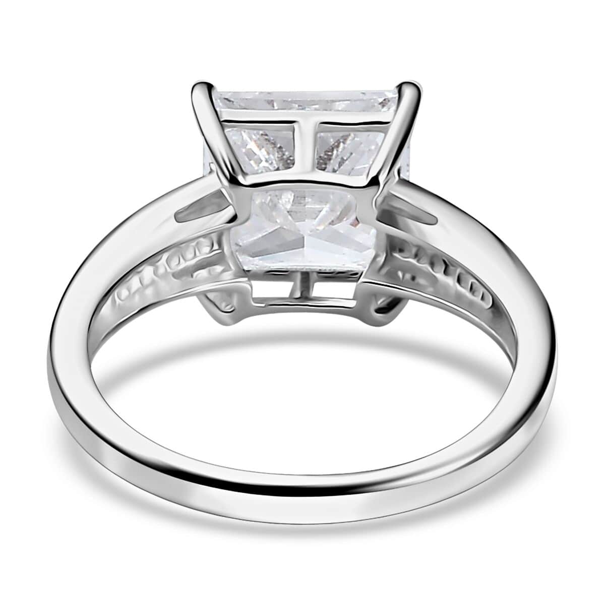 Simulated White Diamond Ring in Sterling Silver (Size 10.0) 4.50 ctw image number 5