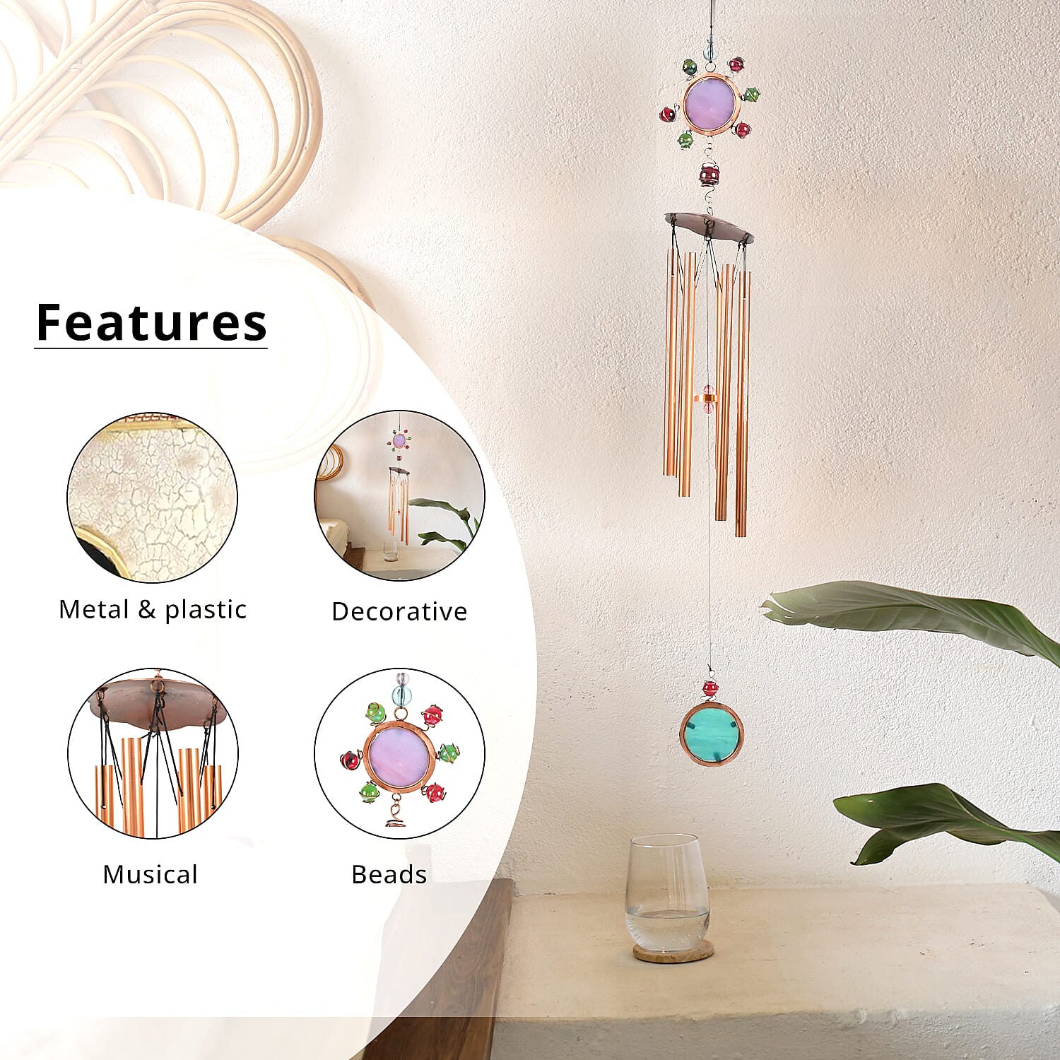 Chime Spiral Metal Beads Circle