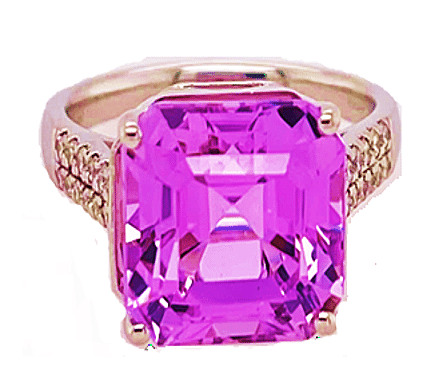 Rhapsody 950 Platinum AAAA Patroke Kunzite and E-F VS Diamond Ring 6.15 Grams (Size 10.0) 14.75 ctw