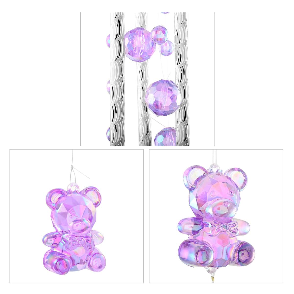 Set of 4 Beads Wind Chimes -Angel, Butterfly, Teddy Bear, Elephant image number 2
