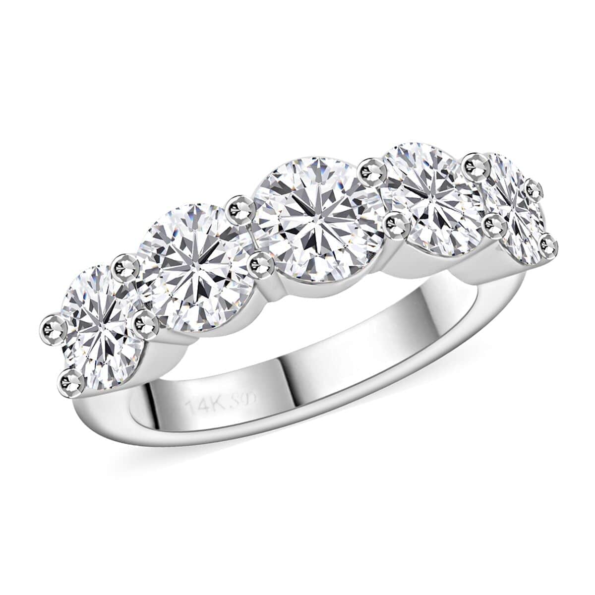 Modani 14K White Gold Diamond G-H I2-I3 Ring 4.75 Grams 2.50 ctw image number 0