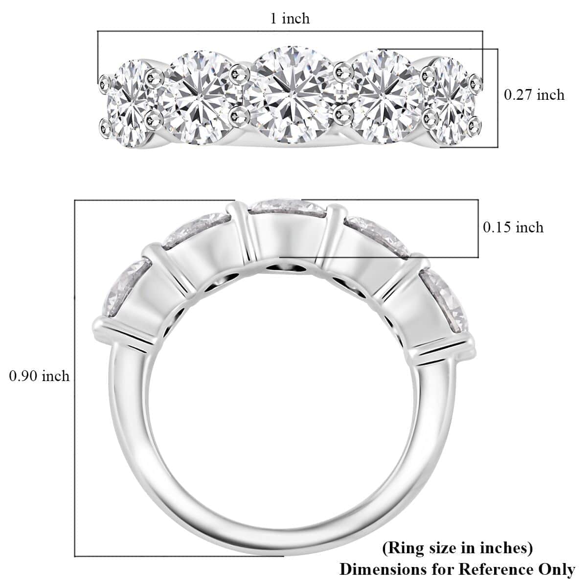 Modani 14K White Gold Diamond G-H I2-I3 Ring 4.75 Grams 2.50 ctw image number 5