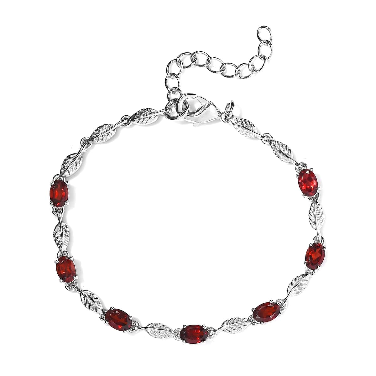 Karis Mozambique Garnet Bracelet in Platinum (6.50-8.00In) 4.00 ctw image number 0