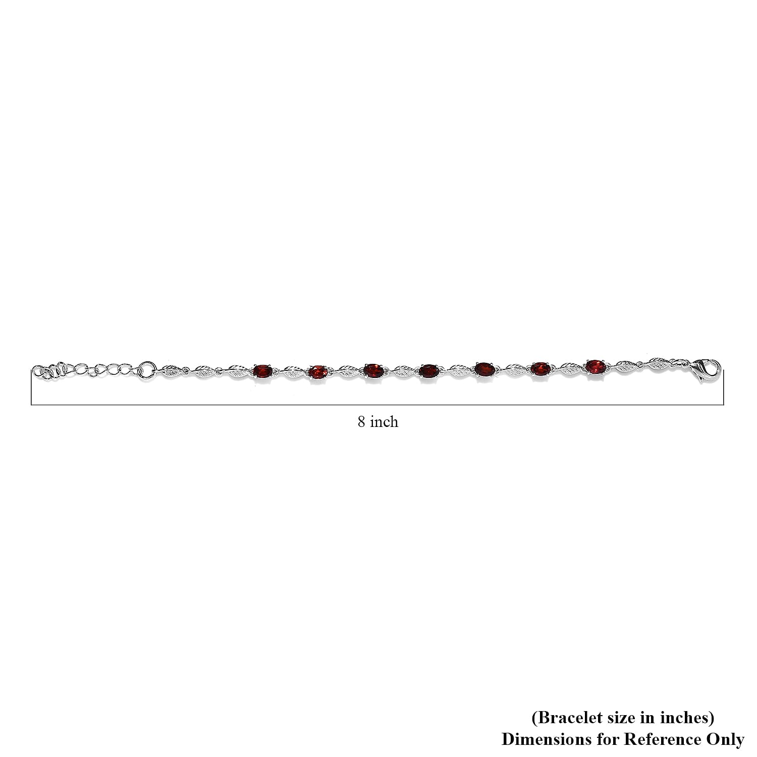 Karis Mozambique Garnet Bracelet in Platinum (6.50-8.00In) 4.00 ctw