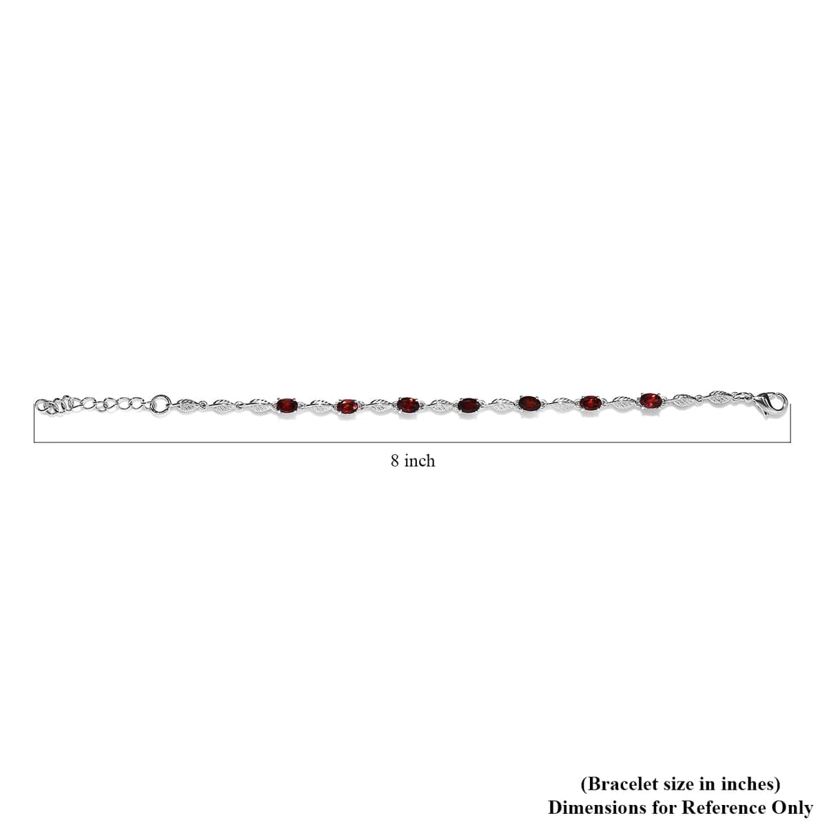 Karis Mozambique Garnet Bracelet in Platinum (6.50-8.00In) 4.00 ctw image number 4