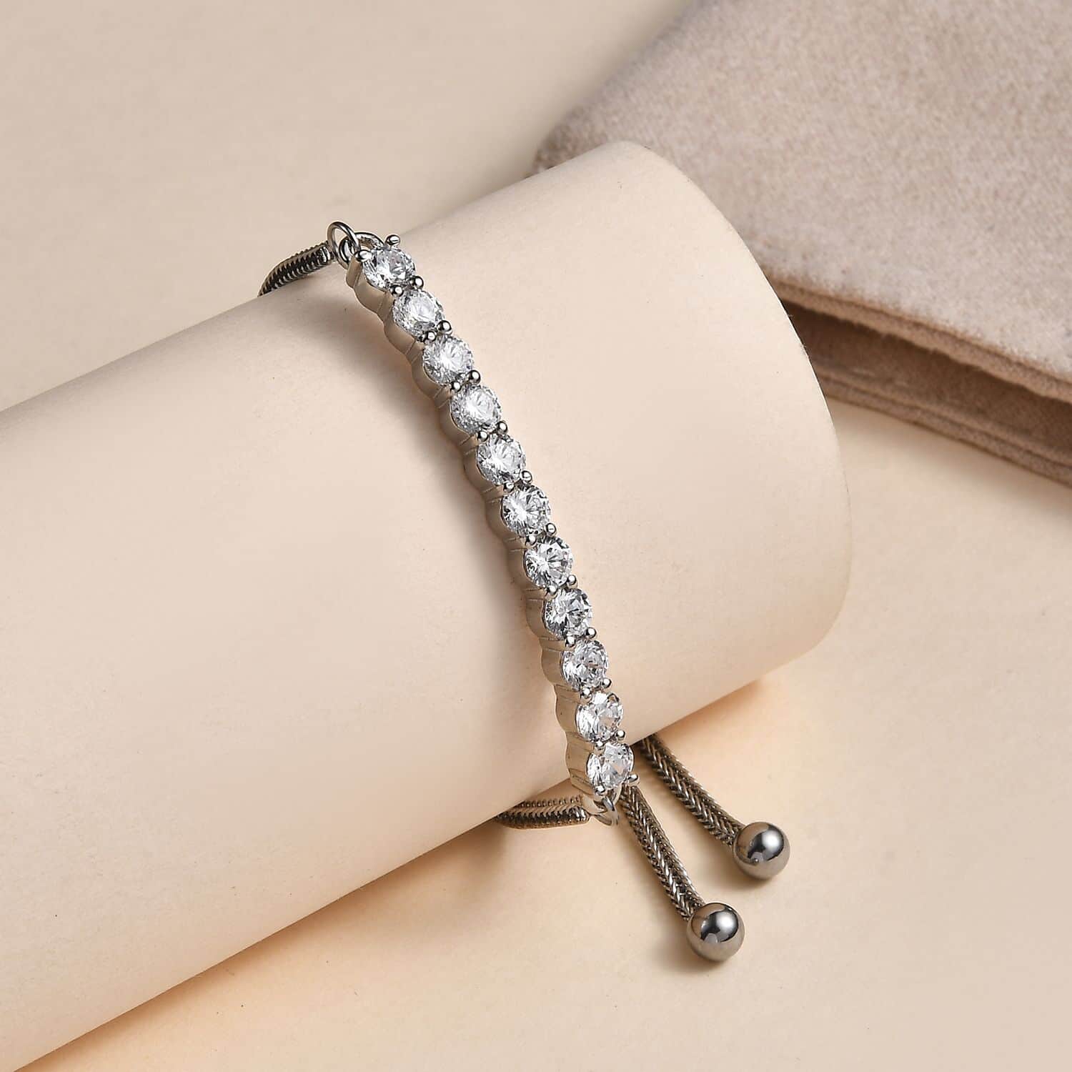 Karis Diamond Bolo Bracelet in deals Platinum Bond