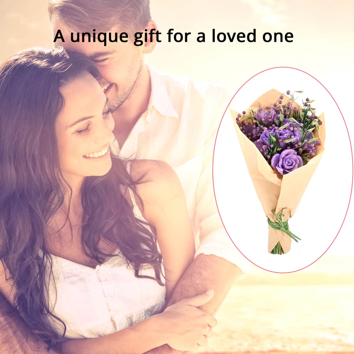 Floral Bouquet with Dried Lavender Flower and Lavender Fragrance Spray Bottle image number 3