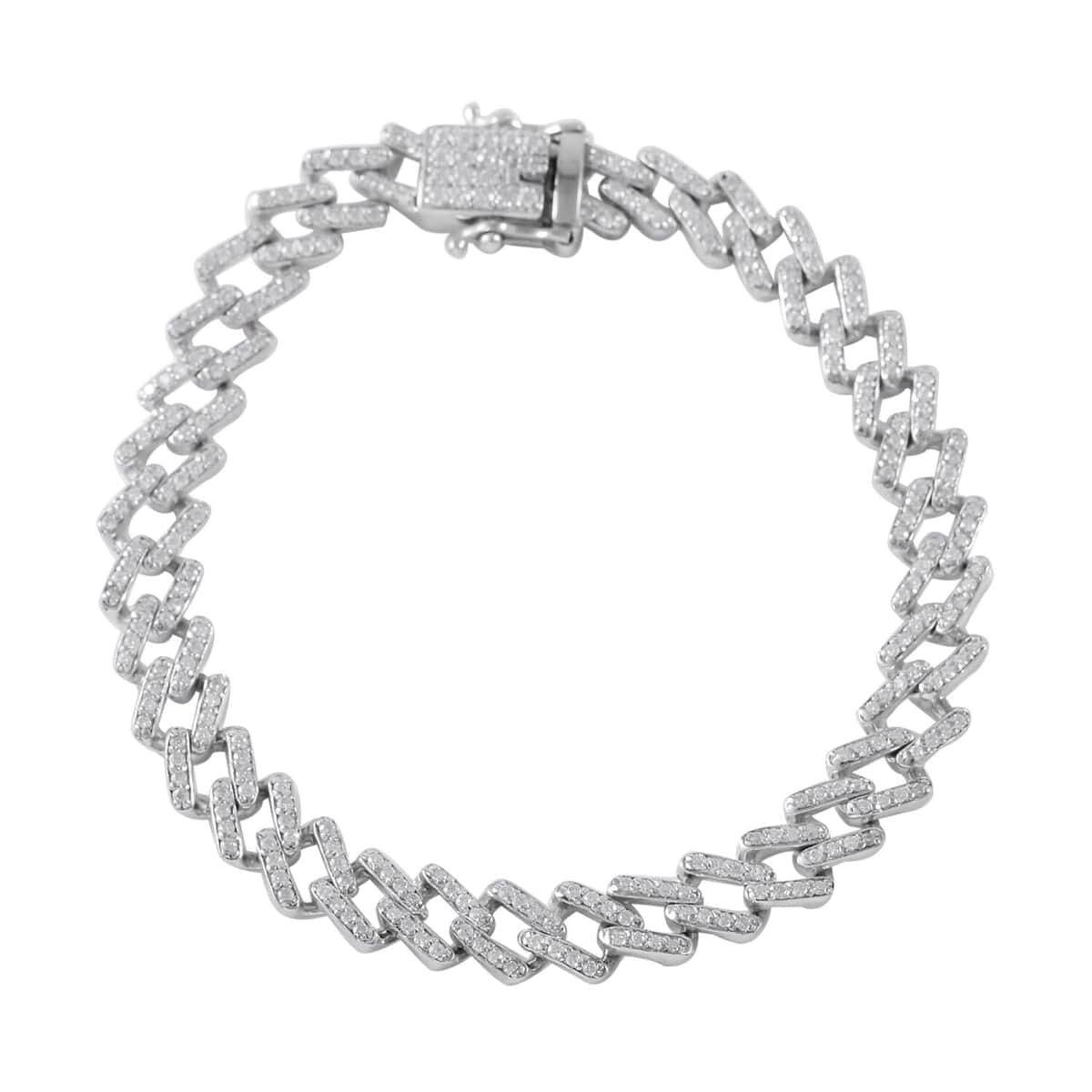 Moissanite Bracelet in Platinum Over Sterling Silver (6.50 In) 2.50 ctw image number 0