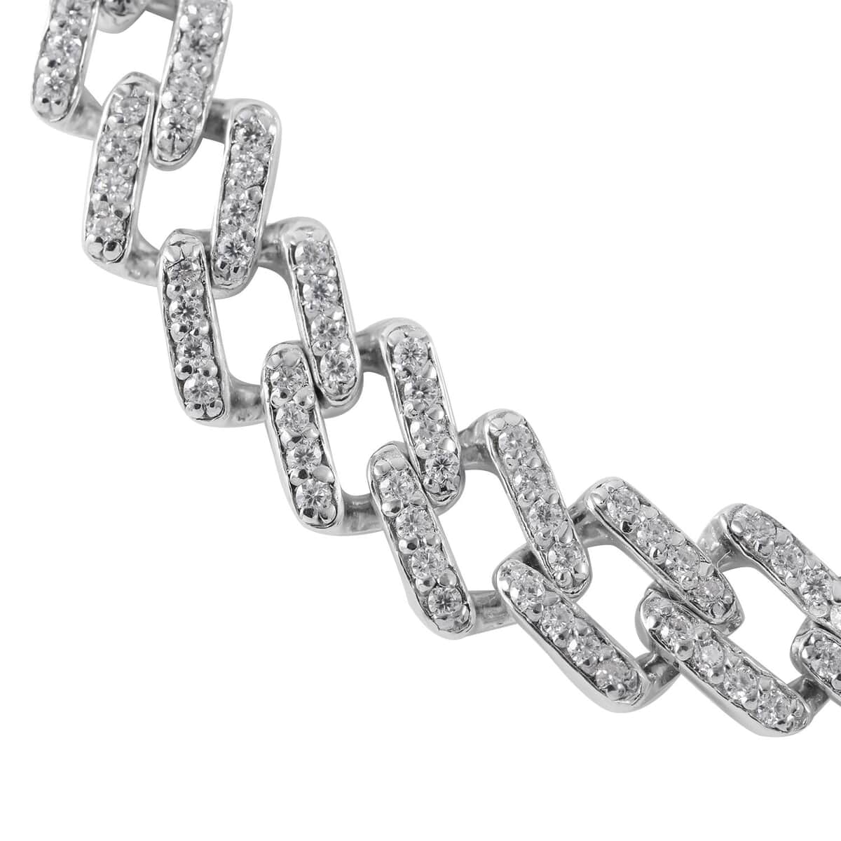 Moissanite Bracelet in Platinum Over Sterling Silver (6.50 In) 2.50 ctw image number 1