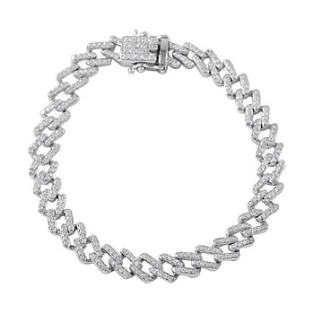 Platinum Over Sterling Silver / 8 Inches - Product card gallery slide 1 (10177206714681)