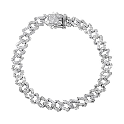 Platinum Over Sterling Silver / 8 Inches - Product card gallery slide 1 (10177206714681)