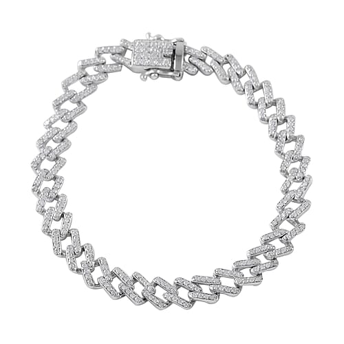 Platinum Over Sterling Silver / 8 Inches - Product card gallery slide 1 (10177206714681)