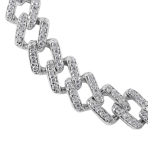 Platinum Over Sterling Silver / 8 Inches - Product card gallery slide 2 (10177206714681)