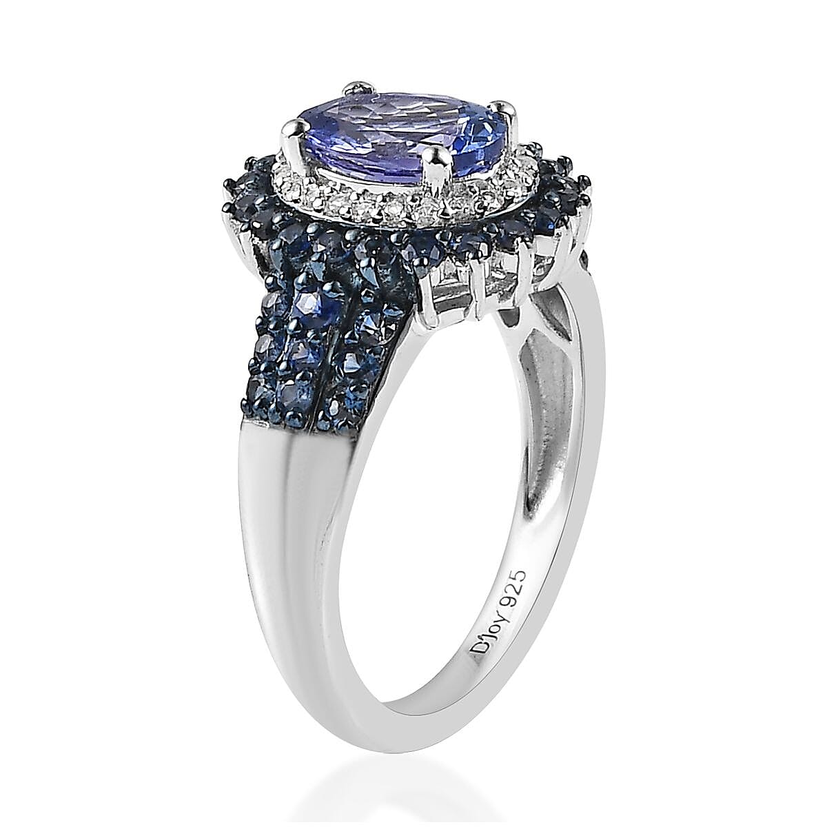 Tanzanite and Multi Gemstone Ring in Platinum Over Sterling Silver (Size 10.0) 2.20 ctw image number 3