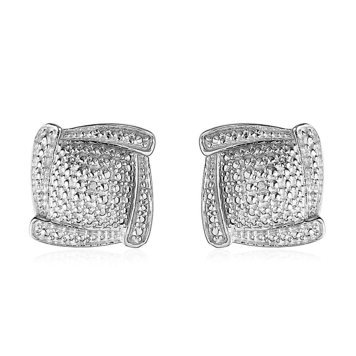 Karis Diamond Accent Stud Earrings in Platinum Bond image number 0