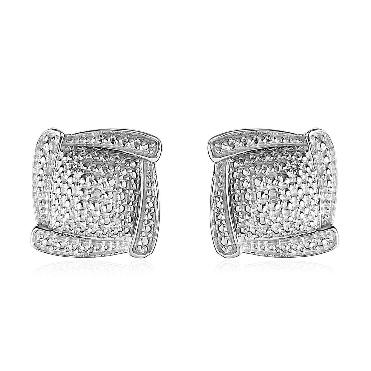 Karis Diamond Accent Stud Earrings in Platinum Bond image number 0