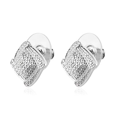 Karis Diamond Accent Stud Earrings in Platinum Bond