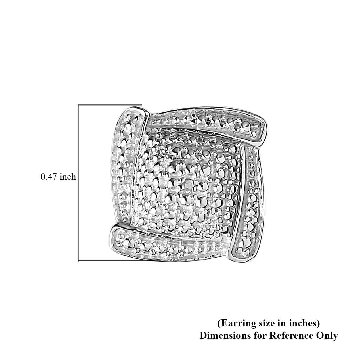 Karis Diamond Accent Stud Earrings in Platinum Bond image number 4