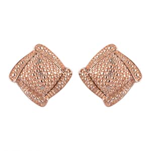 Karis Diamond Accent Stud Earrings in 18K RG Plated