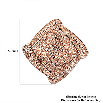 Karis Diamond Accent Stud Earrings in 18K RG Plated