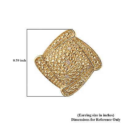 Karis Diamond Accent Stud Earrings in 18K YG Plated