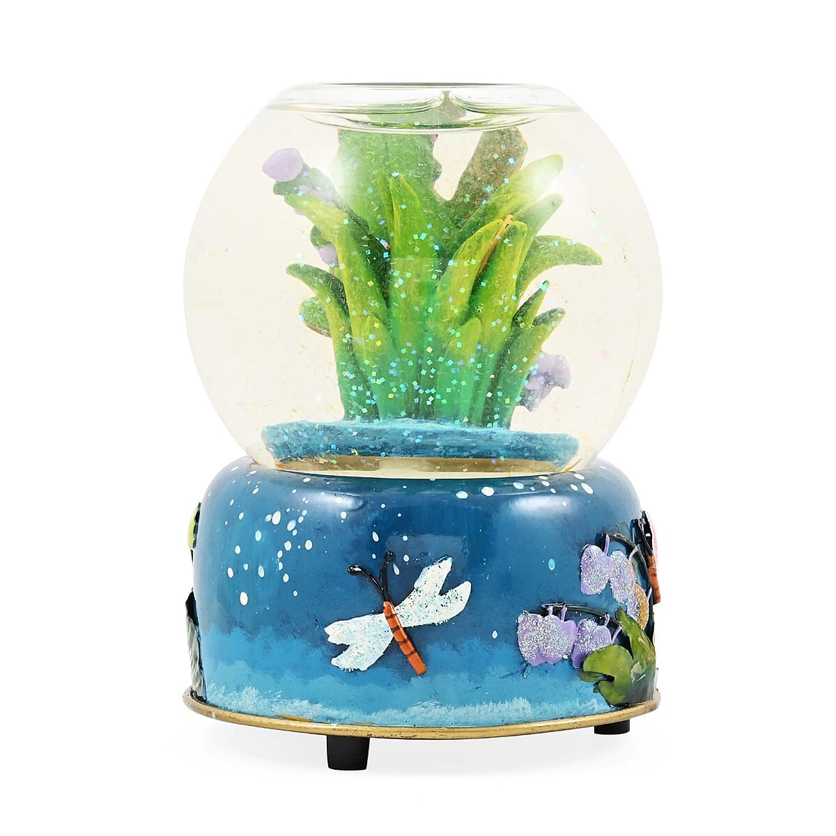 Closeout Candle Holder Snow Globe Frog image number 2