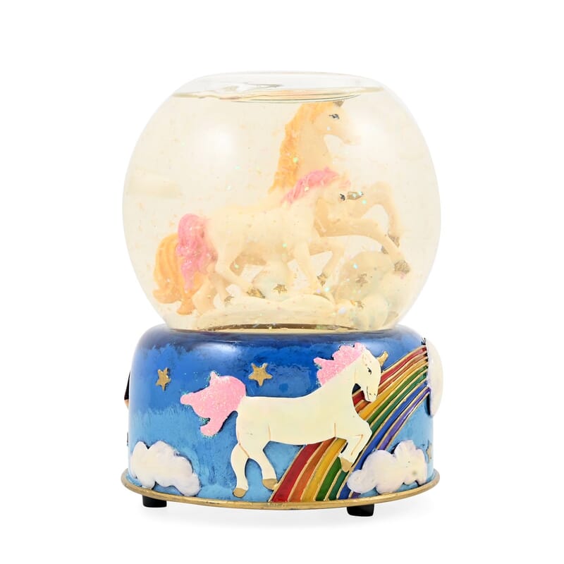 Candle Holder Snowglobe Unicorn