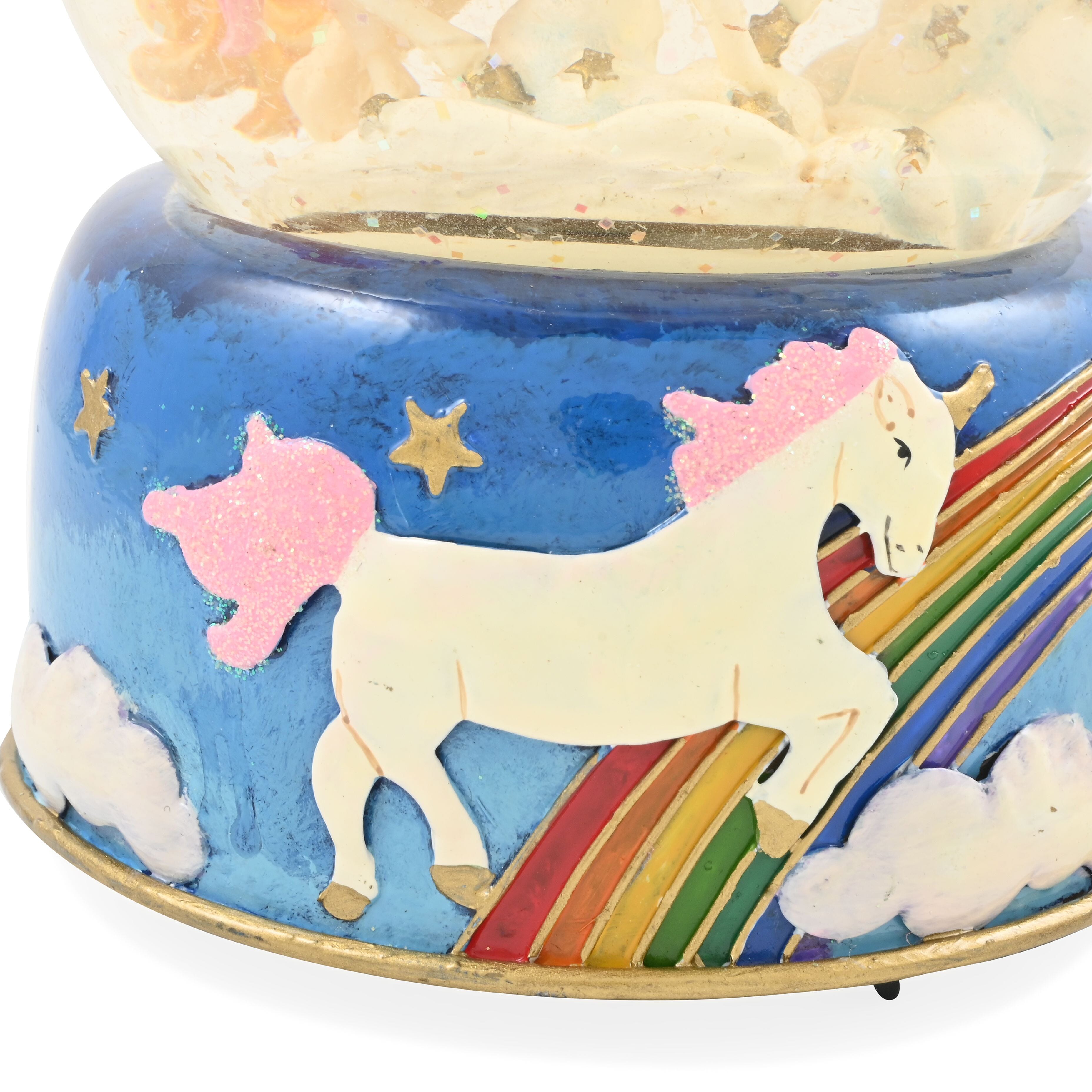 Candle Holder Snowglobe Unicorn
