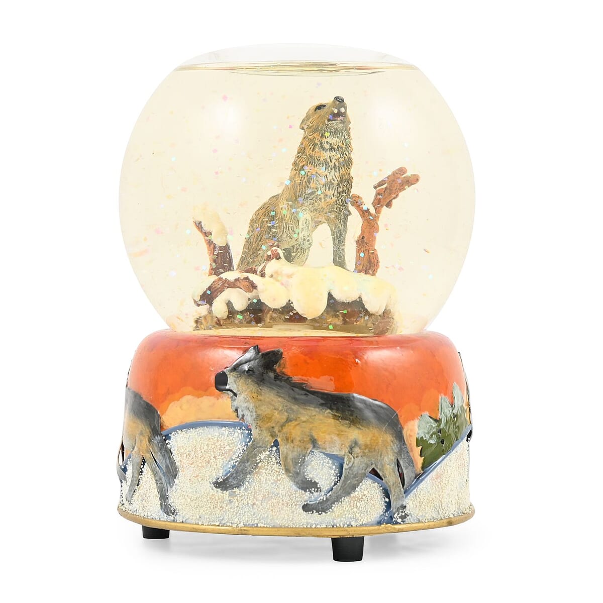 Candle Holder Snow Globe Wolf image number 1