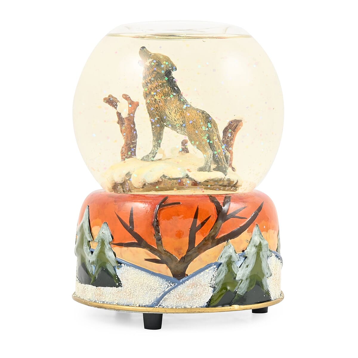 Candle Holder Snow Globe Wolf image number 3
