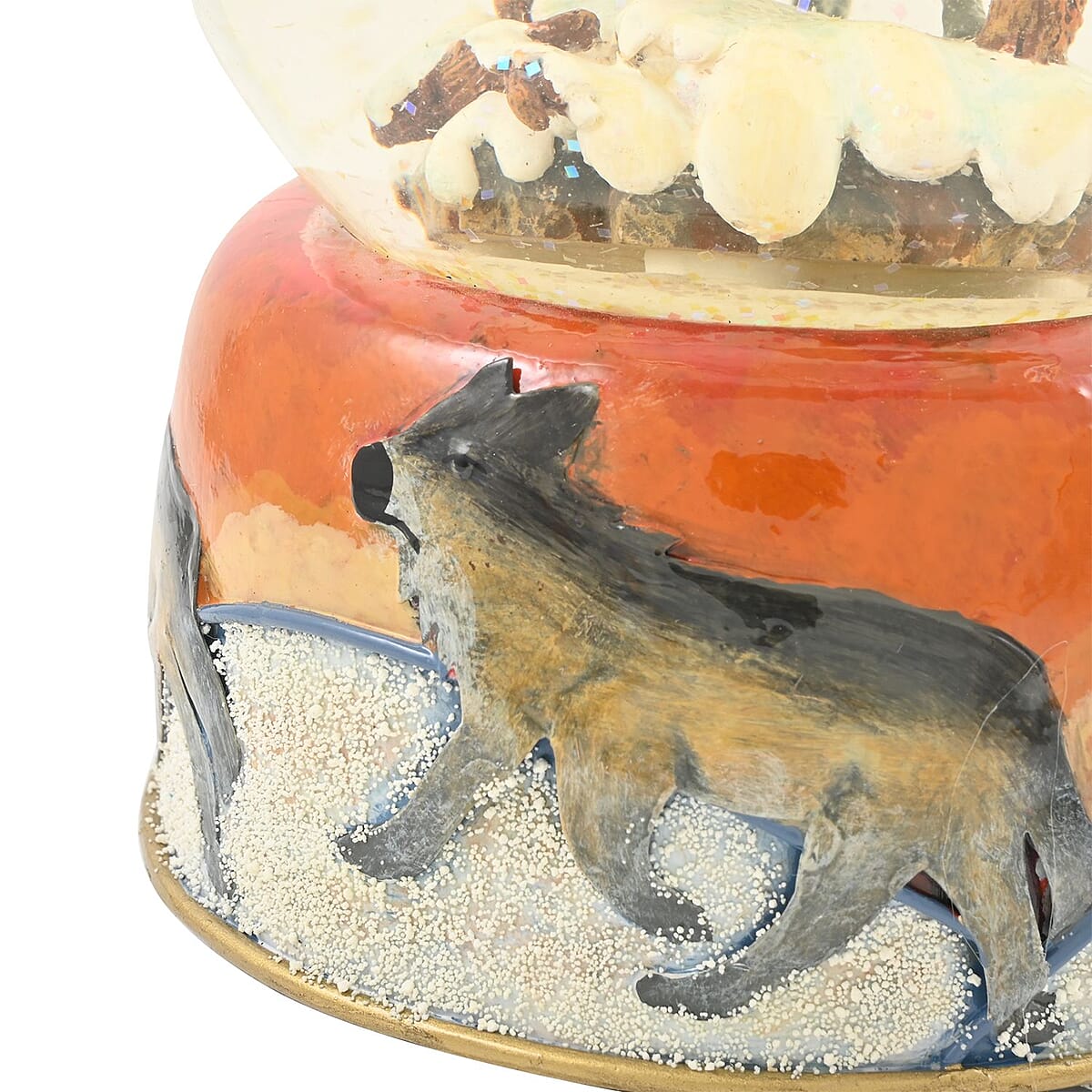 Candle Holder Snow Globe Wolf image number 4