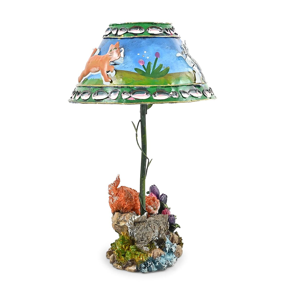 Closeout Candle Lamp Cat, Multi Colored Tealight Candle Holder Stand For Home Decor Tabletop Desktop Office image number 1