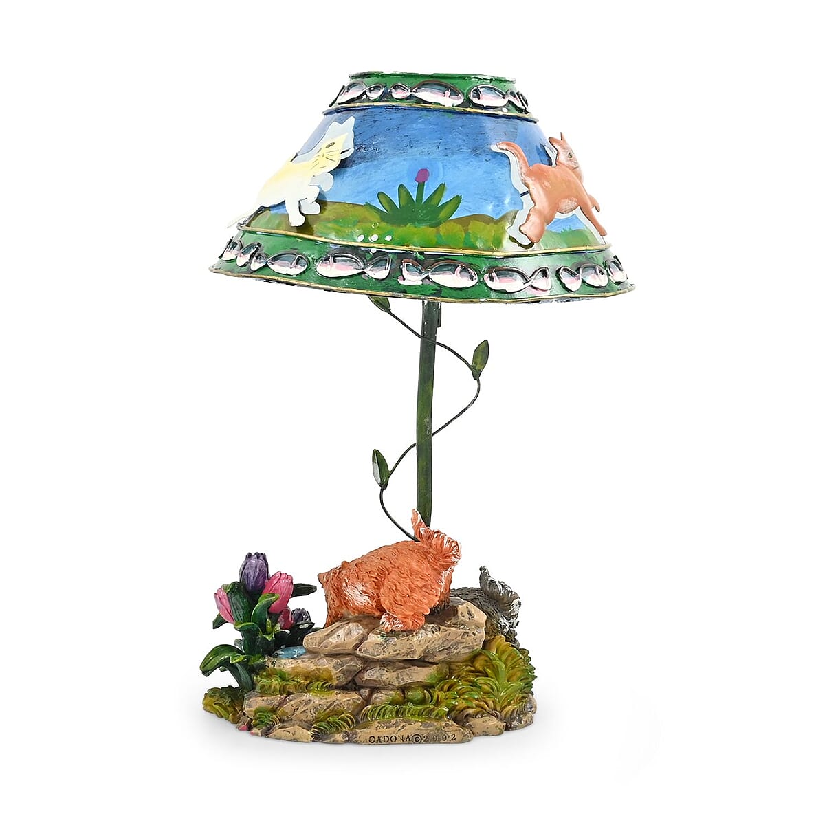 Closeout Candle Lamp Cat, Multi Colored Tealight Candle Holder Stand For Home Decor Tabletop Desktop Office image number 2