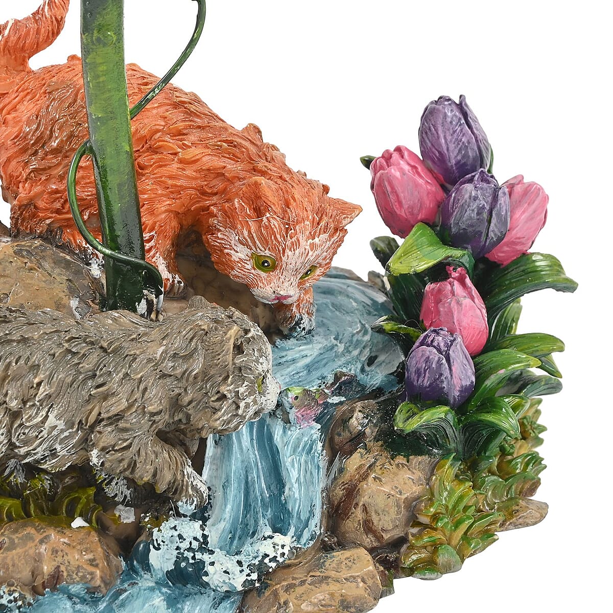 Closeout Candle Lamp Cat, Multi Colored Tealight Candle Holder Stand For Home Decor Tabletop Desktop Office image number 4