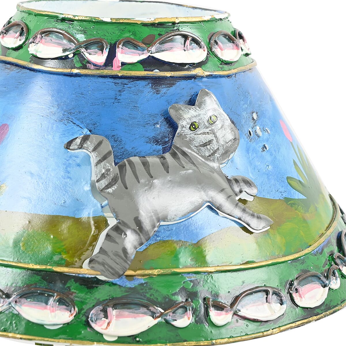 Closeout Candle Lamp Cat, Multi Colored Tealight Candle Holder Stand For Home Decor Tabletop Desktop Office image number 5