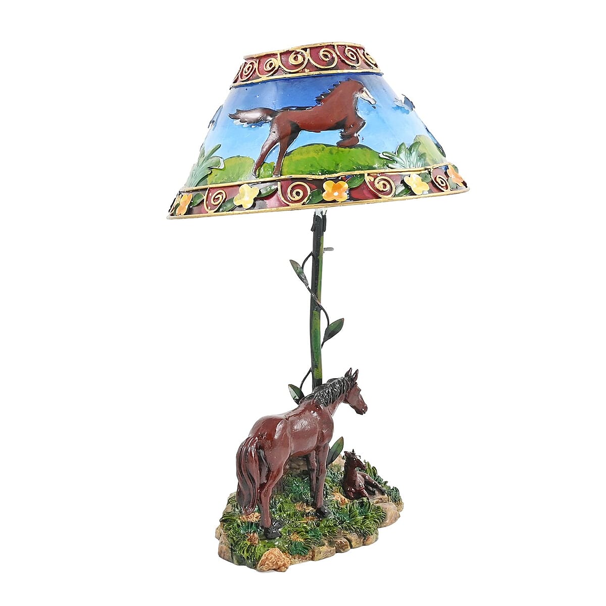 Closeout Candle Lamp Horse, Multi Colored Tealight Candle Holder Stand For Home Decor Tabletop Desktop Office image number 1