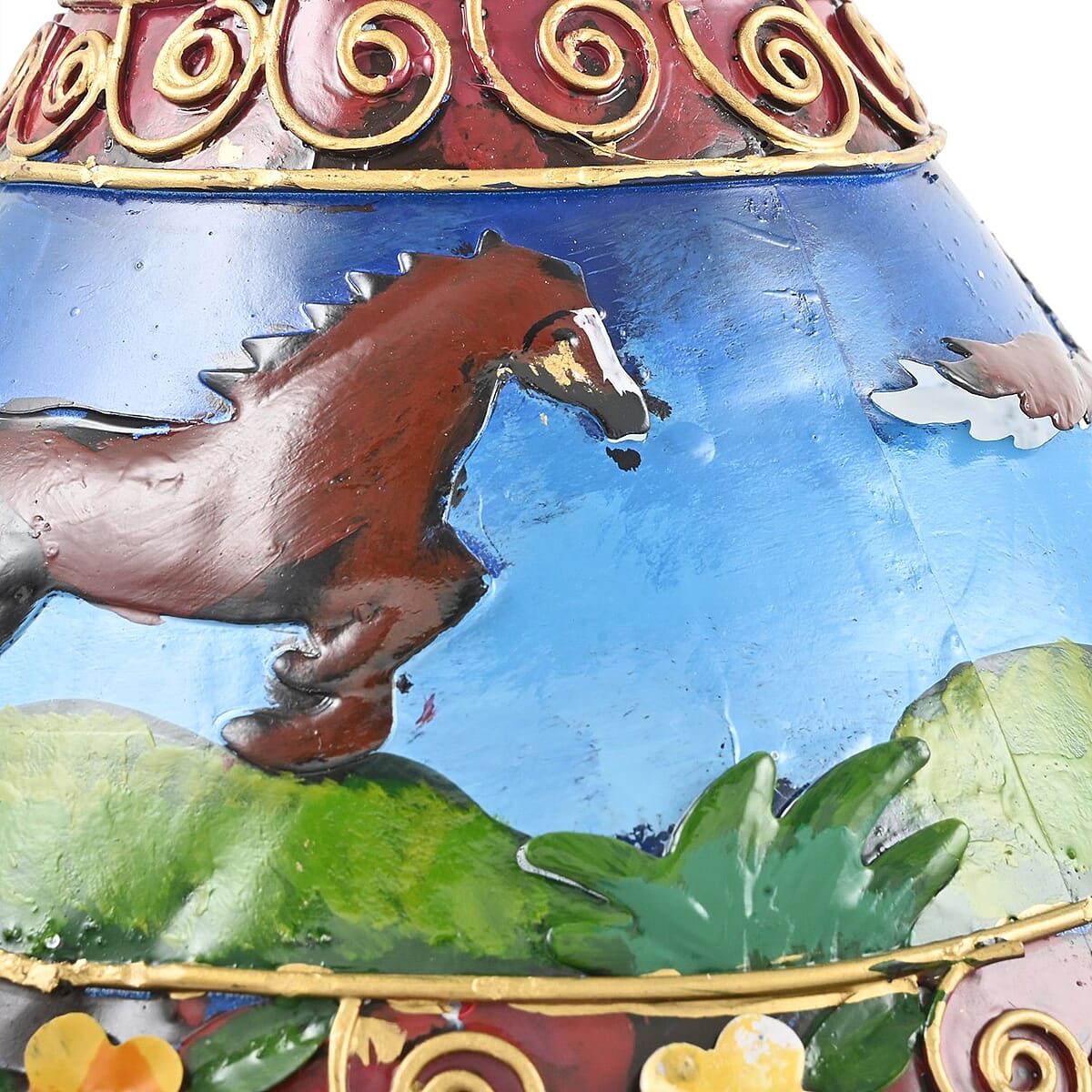 Closeout Candle Lamp Horse, Multi Colored Tealight Candle Holder Stand For Home Decor Tabletop Desktop Office image number 5