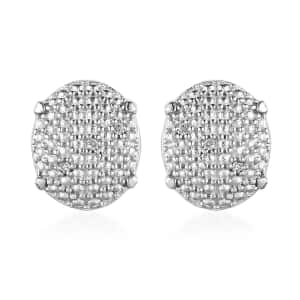 Karis Diamond Accent Stud Earrings in Platinum Bond