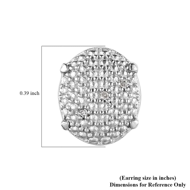 Karis Diamond Accent Stud Earrings in Platinum Bond