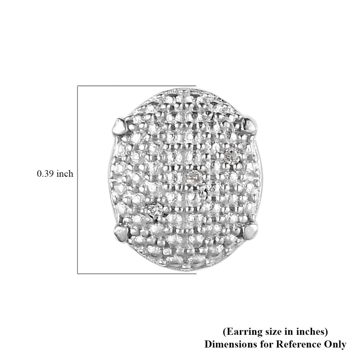 Karis Diamond Accent Stud Earrings in Platinum Bond image number 4