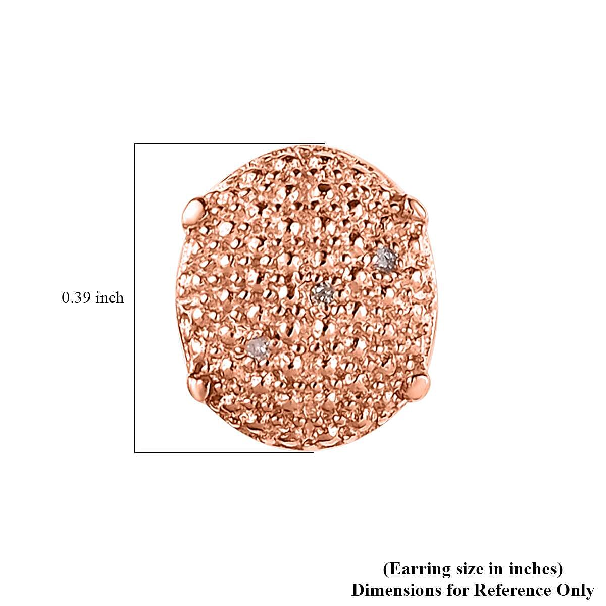 Karis Diamond Accent Stud Earrings in 18K RG Plated image number 4