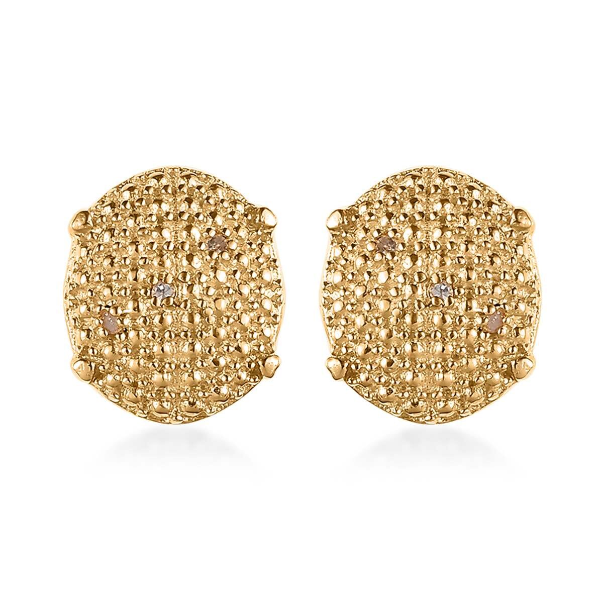 Karis Diamond Accent Stud Earrings in 18K YG Plated image number 0