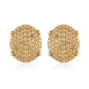 Karis Diamond Accent Stud Earrings in 18K YG Plated