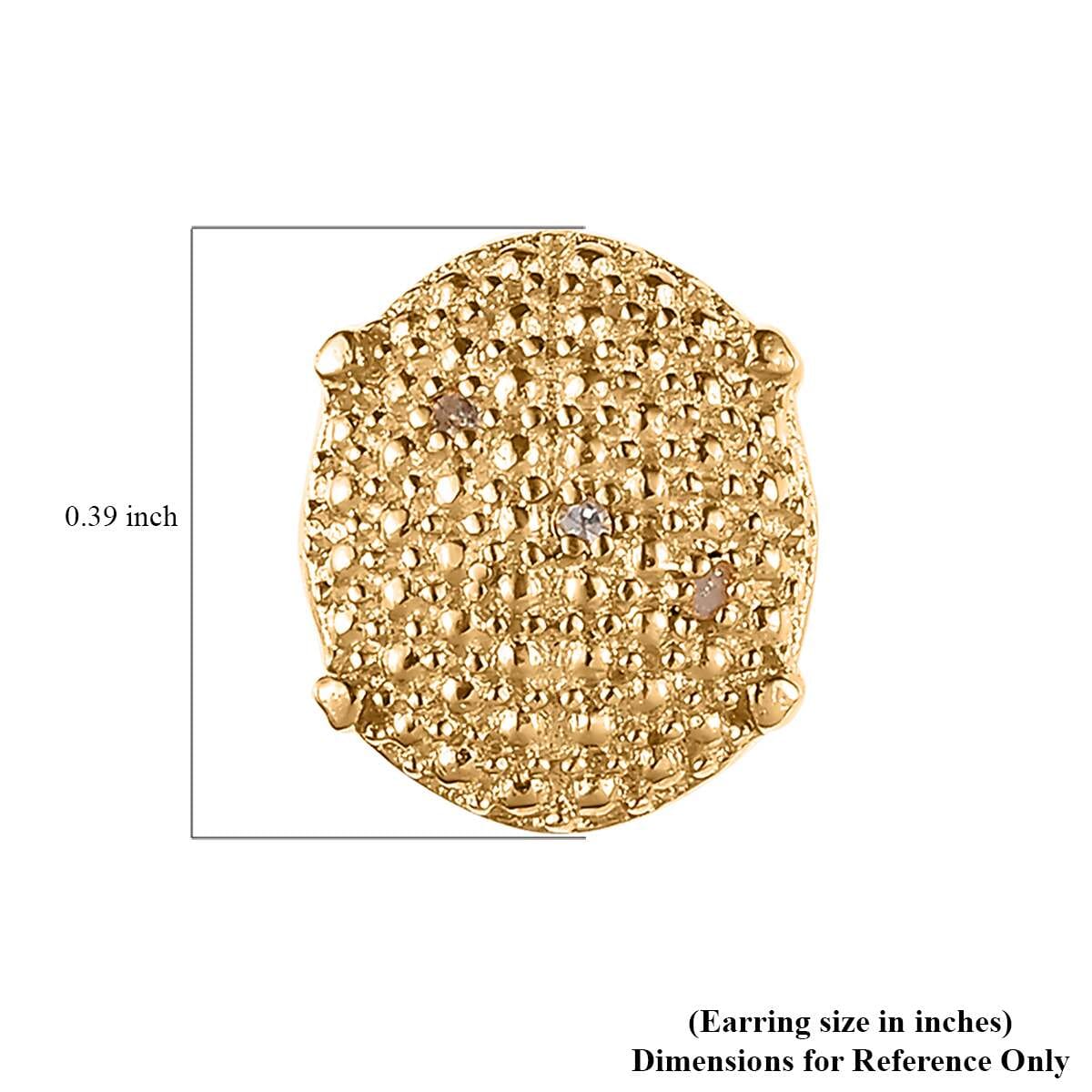 Karis Diamond Accent Stud Earrings in 18K YG Plated image number 4