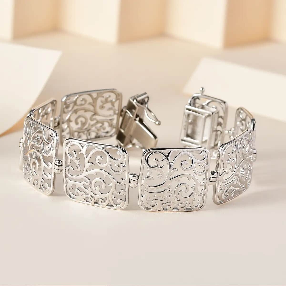 Karis Fancy Bracelet in Platinum Bond (6.50 In) image number 1